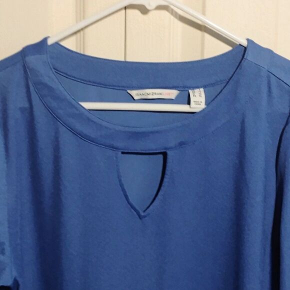 Isaac Mizrahi Blue Long Sleeve Dress - Picture 3 of 9